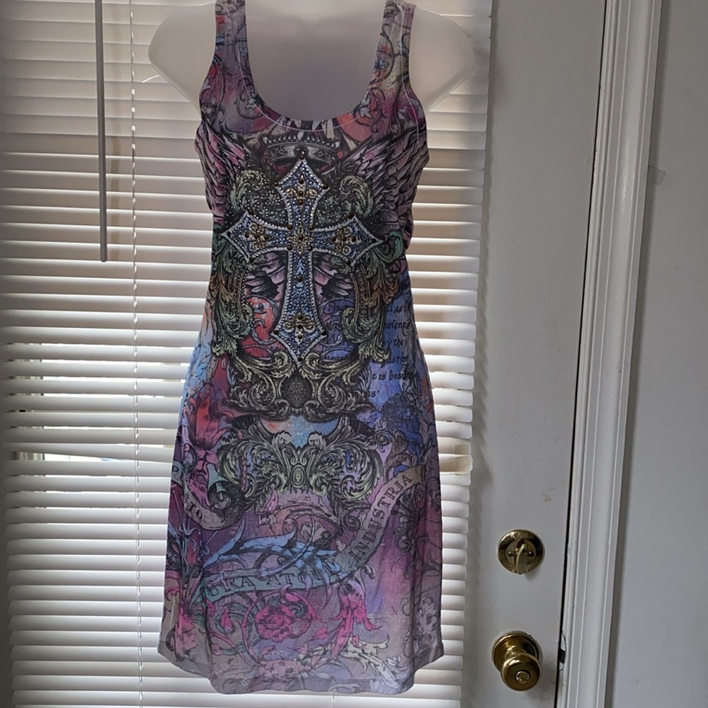 Miss Pinky Dress Bejeweled Bodycon Mini Dress